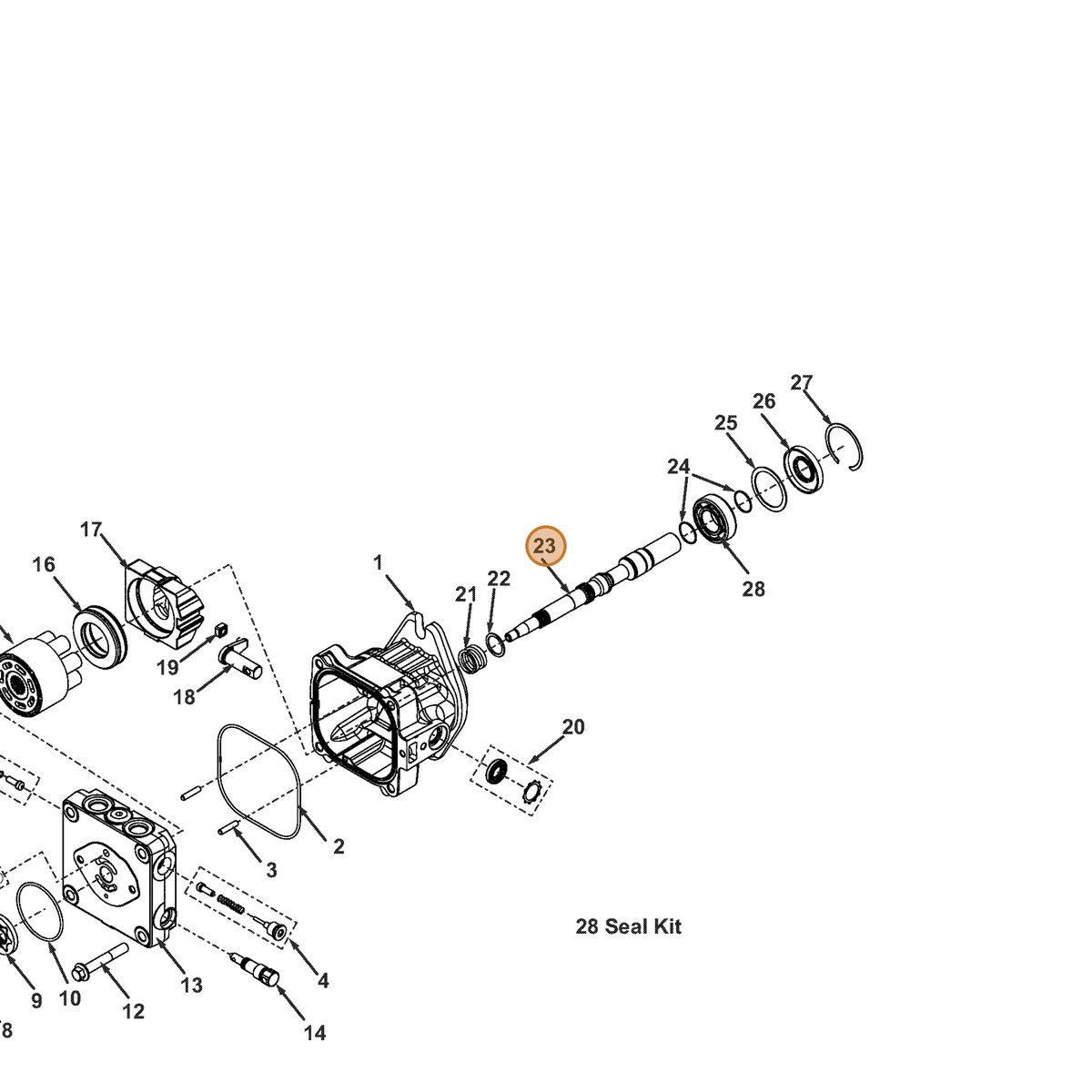 Grasshopper part 130172 — IPL diagram snippet (6x zoom, amber highlight)