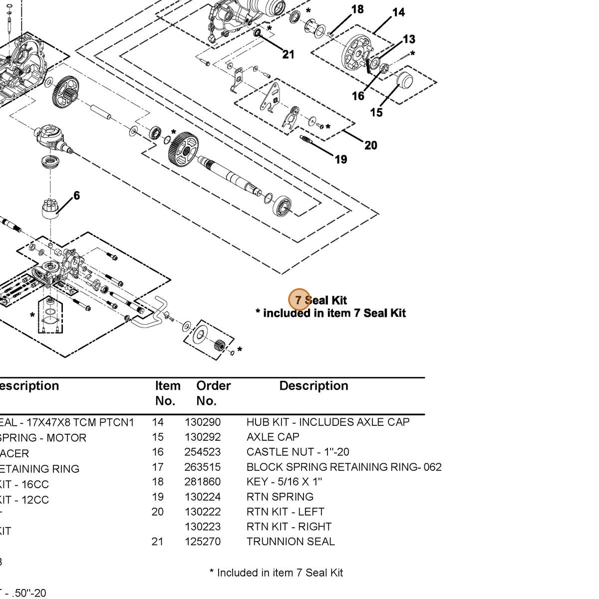 Grasshopper part 130200 — IPL diagram snippet (6x zoom, amber highlight)