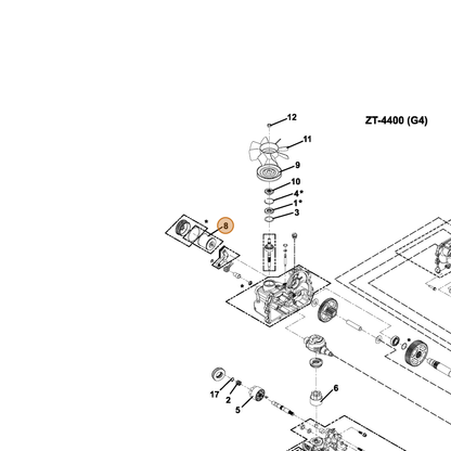 Grasshopper part 130203 — IPL diagram snippet (6x zoom, amber highlight)