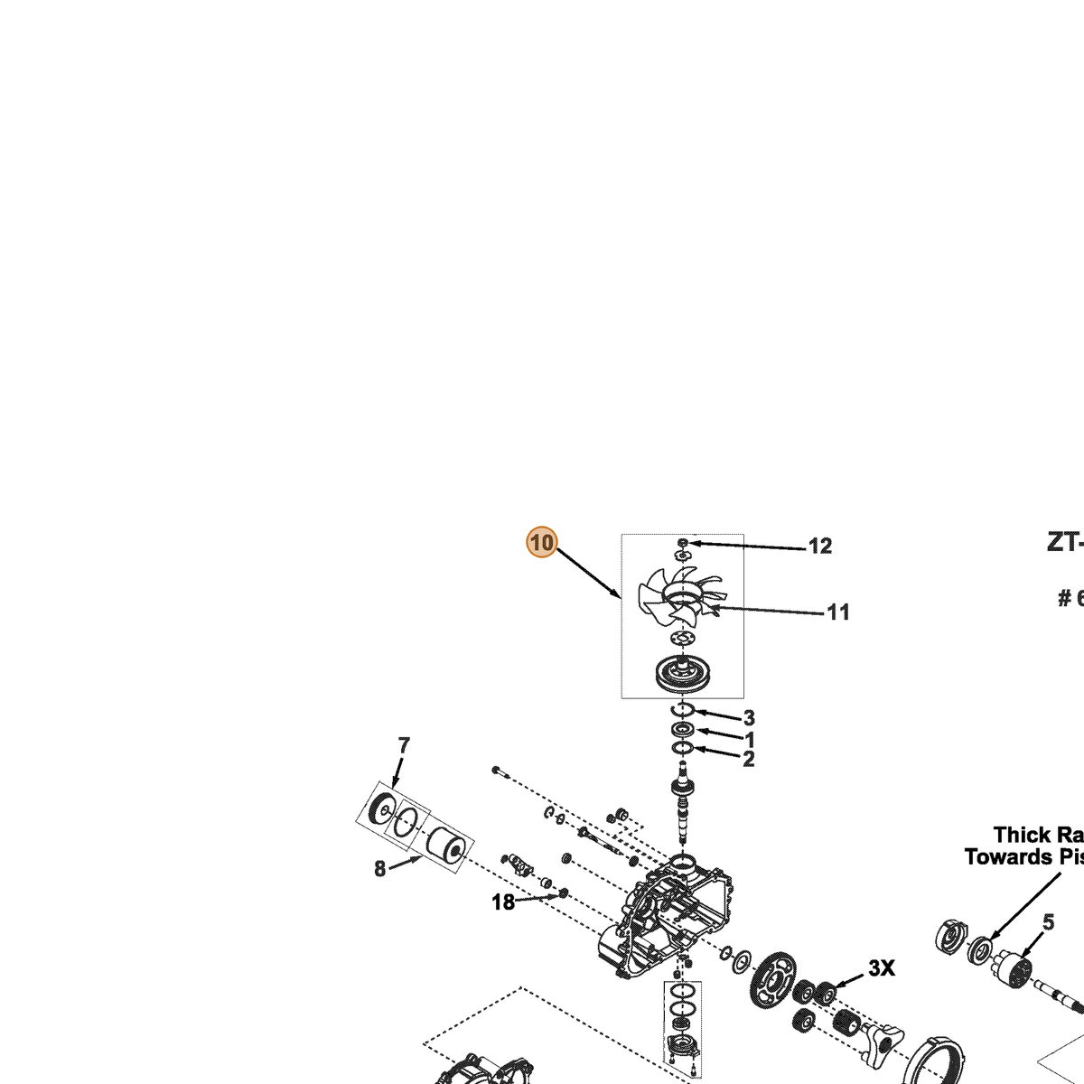 Grasshopper part 130231 — IPL diagram snippet (6x zoom, amber highlight)
