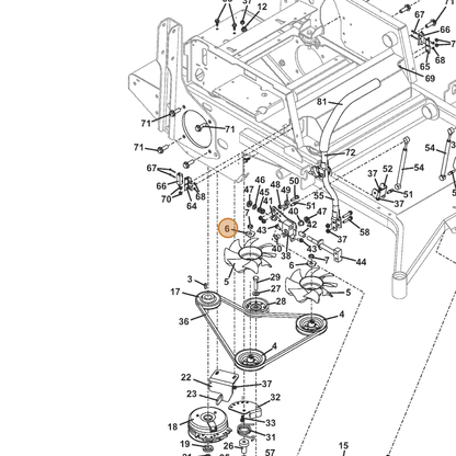 Grasshopper part 130239 — IPL diagram snippet (6x zoom, amber highlight)