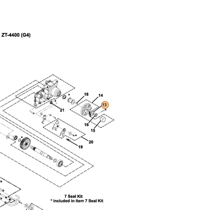 Grasshopper part 130288 — IPL diagram snippet (6x zoom, amber highlight)