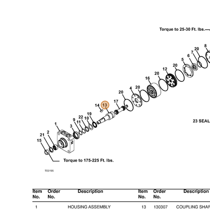 Grasshopper part 130307 — IPL diagram snippet (6x zoom, amber highlight)