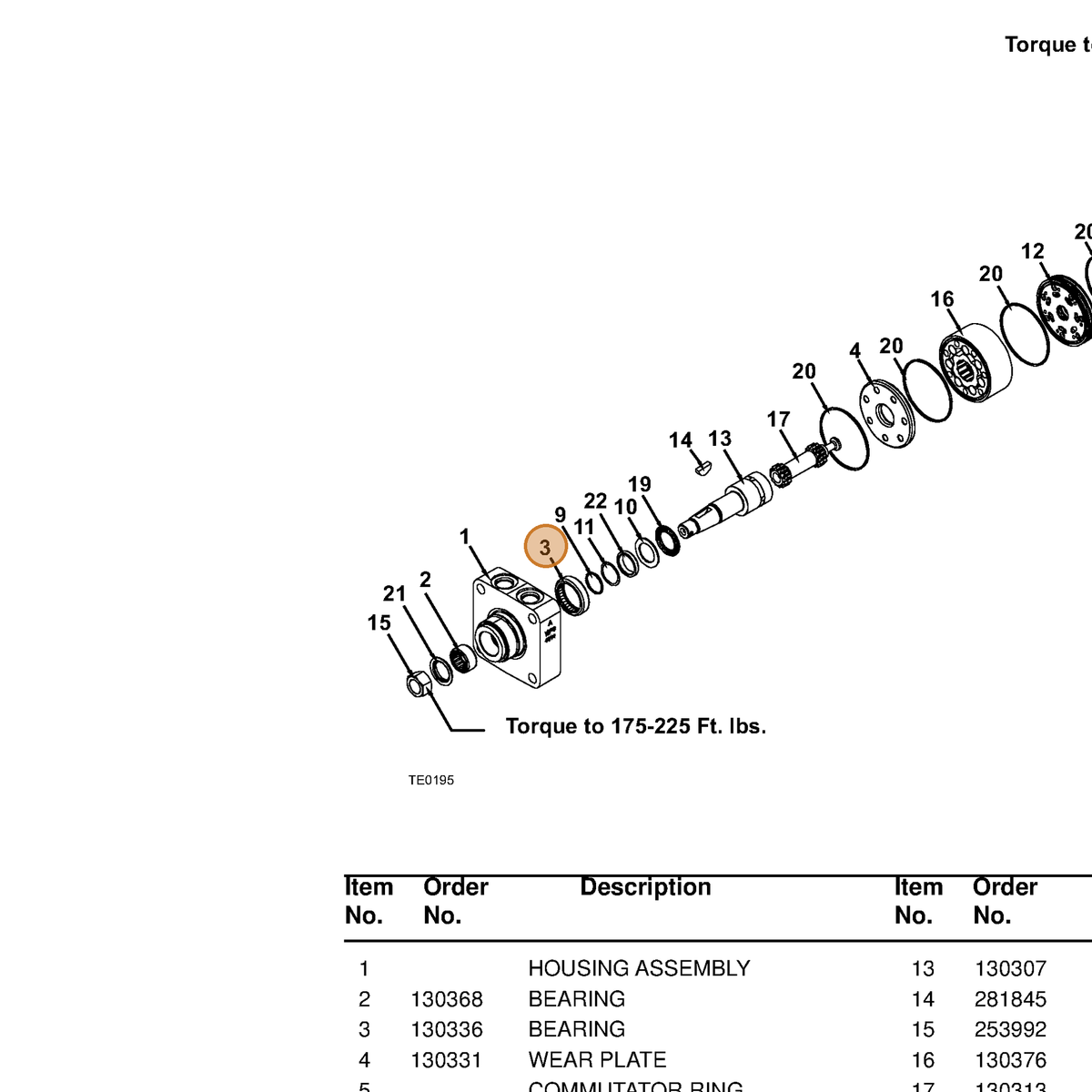 Grasshopper part 130336 — IPL diagram snippet (6x zoom, amber highlight)