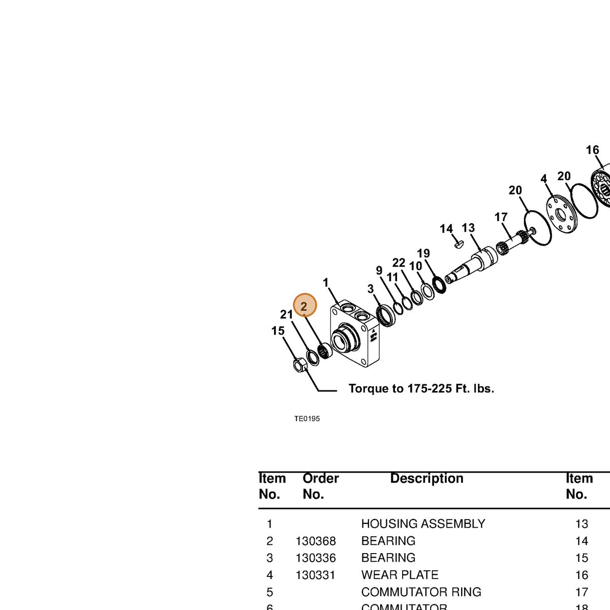 Grasshopper part 130368 — IPL diagram snippet (6x zoom, amber highlight)