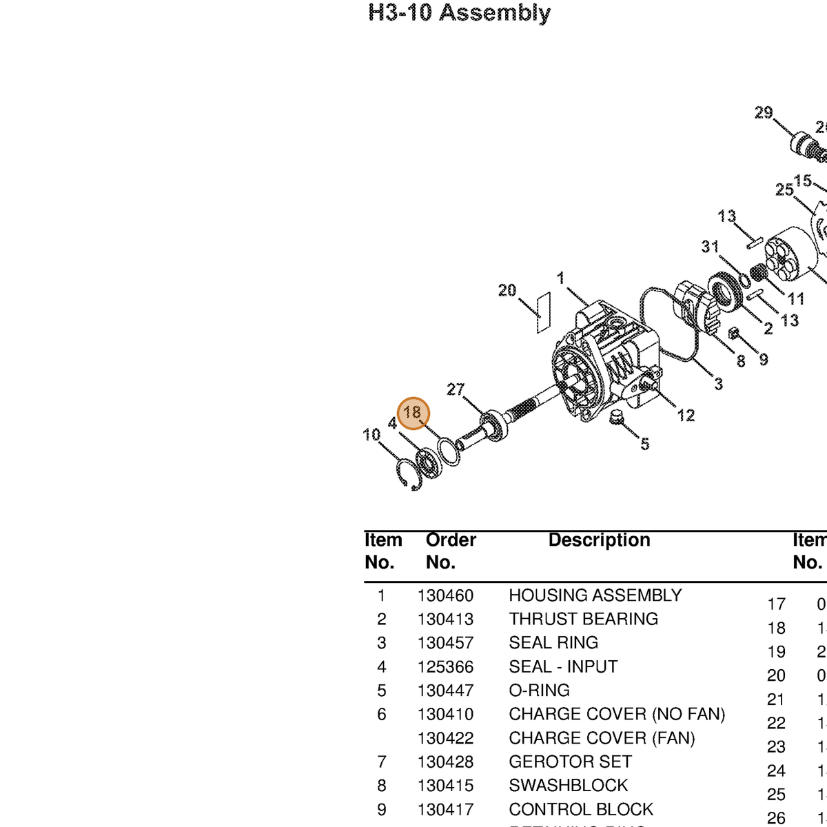 Grasshopper part 130407 — IPL diagram snippet (6x zoom, amber highlight)