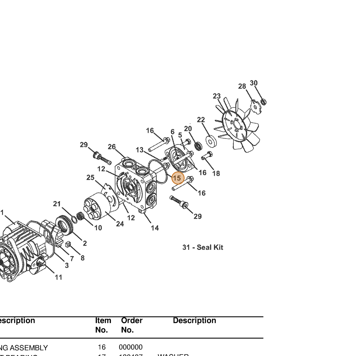 Grasshopper part 130421 — IPL diagram snippet (6x zoom, amber highlight)