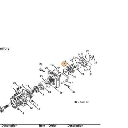 Grasshopper part 130424 — IPL diagram snippet (6x zoom, amber highlight)