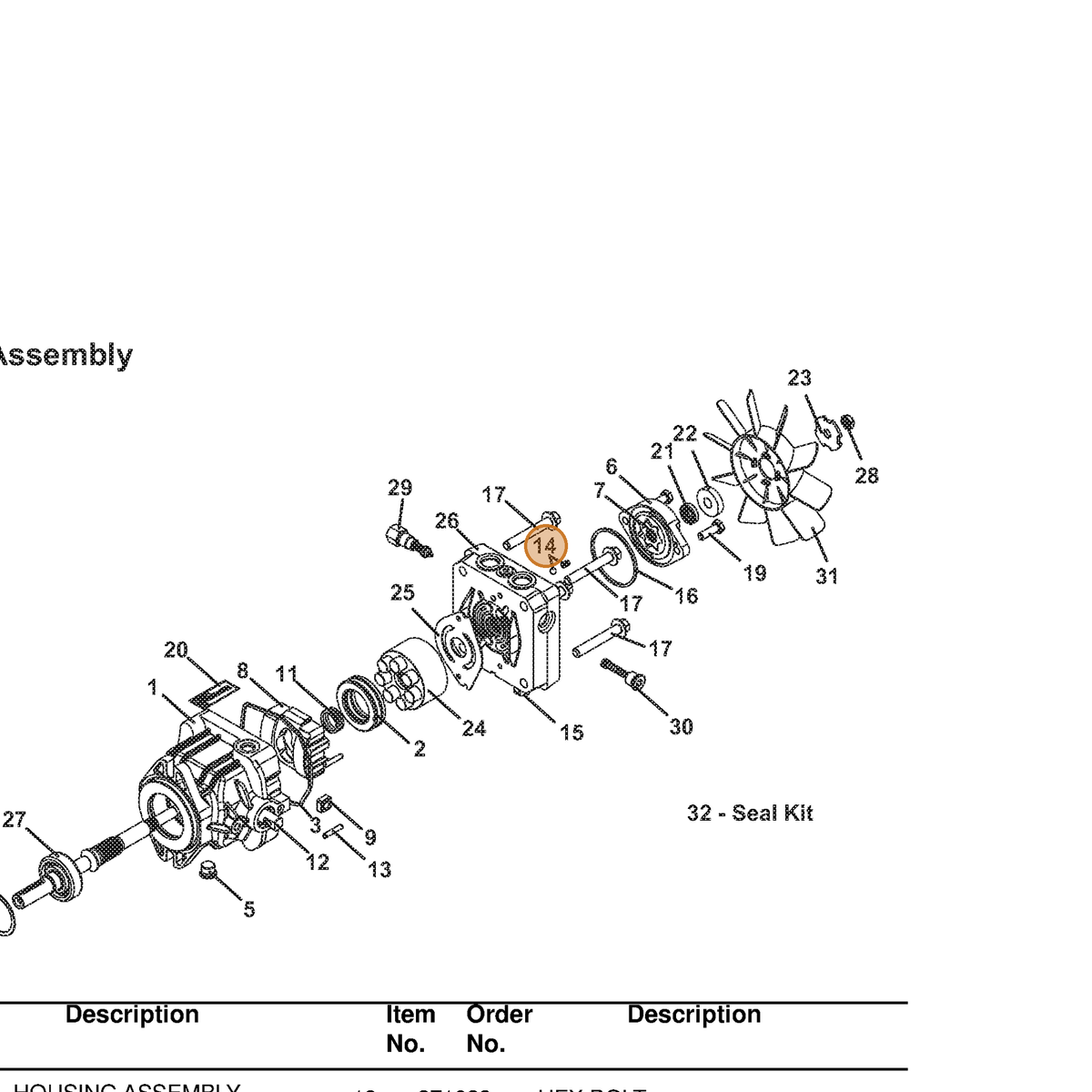 Grasshopper part 130427 — IPL diagram snippet (6x zoom, amber highlight)
