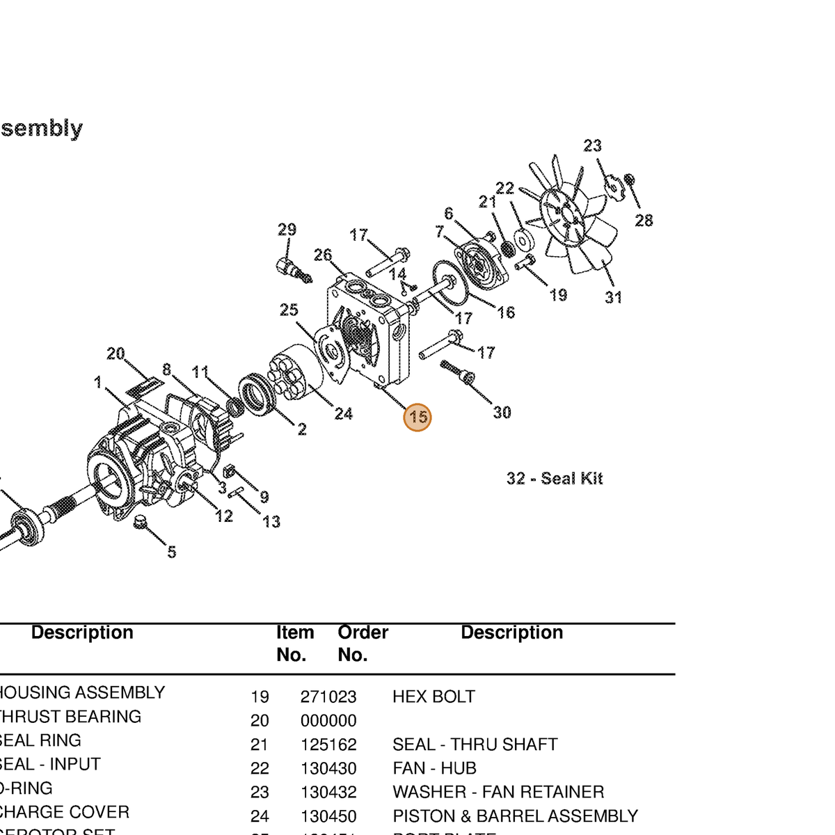 Grasshopper part 130448 — IPL diagram snippet (6x zoom, amber highlight)