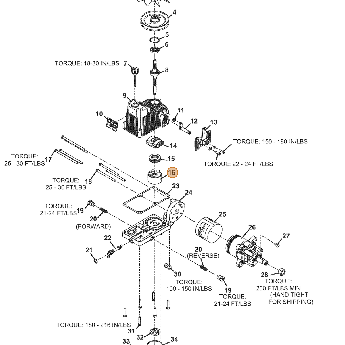 Grasshopper part 130452 — IPL diagram snippet (6x zoom, amber highlight)