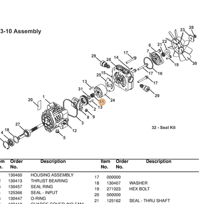 Grasshopper part 130473 — IPL diagram snippet (6x zoom, amber highlight)