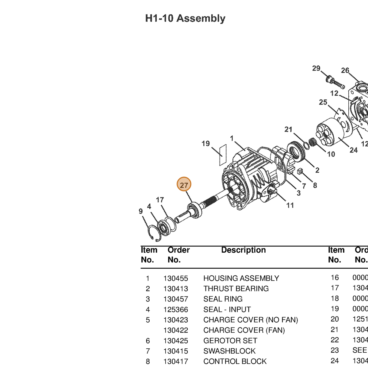 Grasshopper part 130483 — IPL diagram snippet (6x zoom, amber highlight)