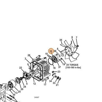 Grasshopper part 130524 — IPL diagram snippet (6x zoom, amber highlight)
