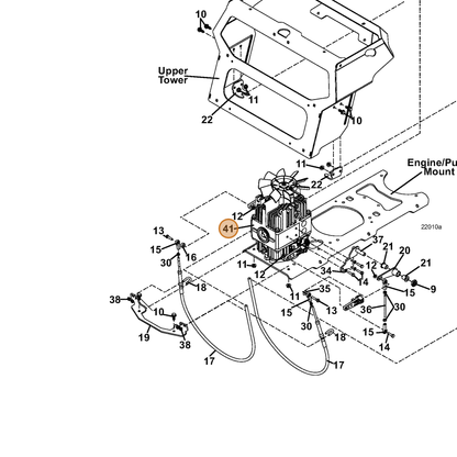 Grasshopper part 130542 — IPL diagram snippet (6x zoom, amber highlight)