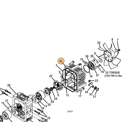 Grasshopper part 130567 — IPL diagram snippet (6x zoom, amber highlight)