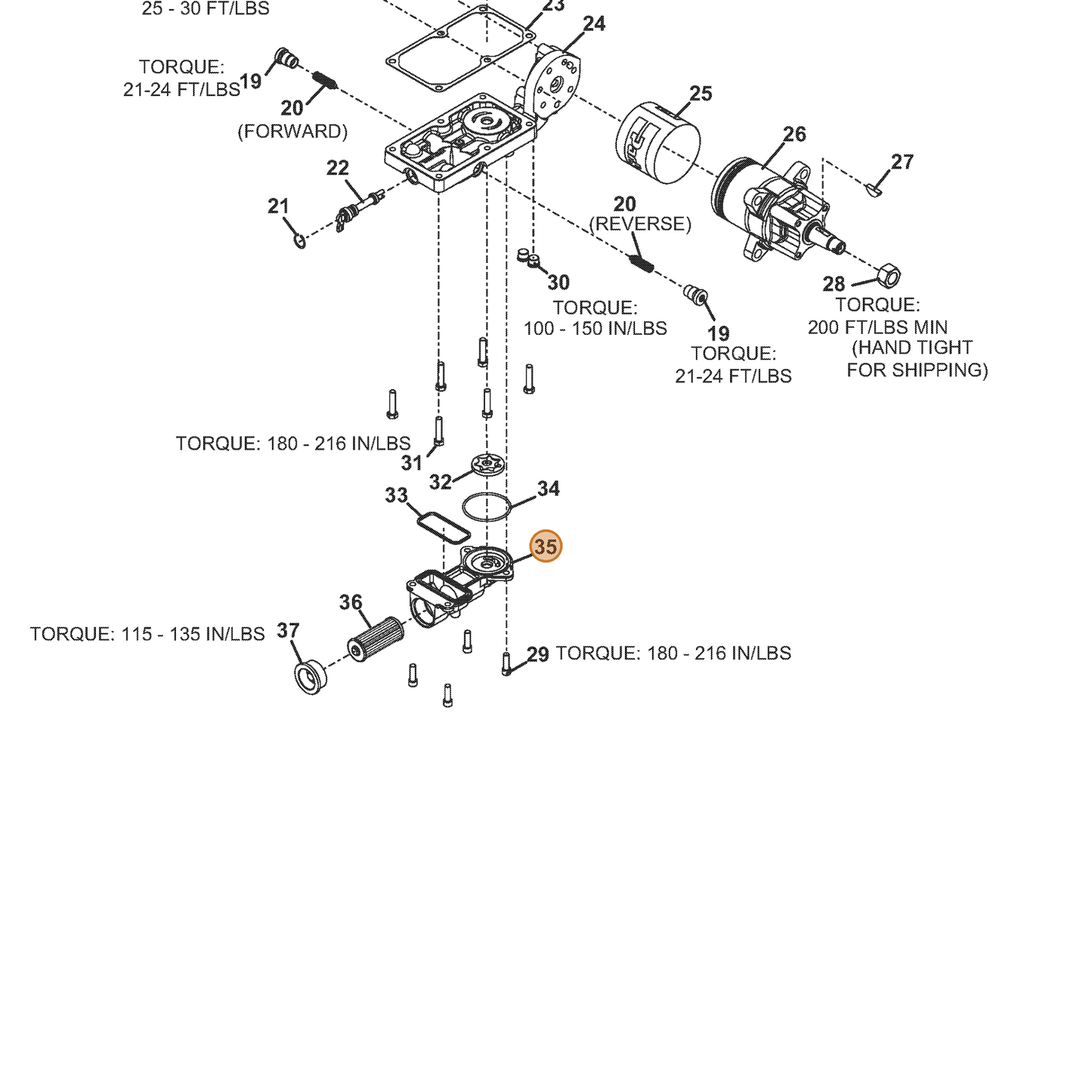 Grasshopper part 130622 — IPL diagram snippet (6x zoom, amber highlight)