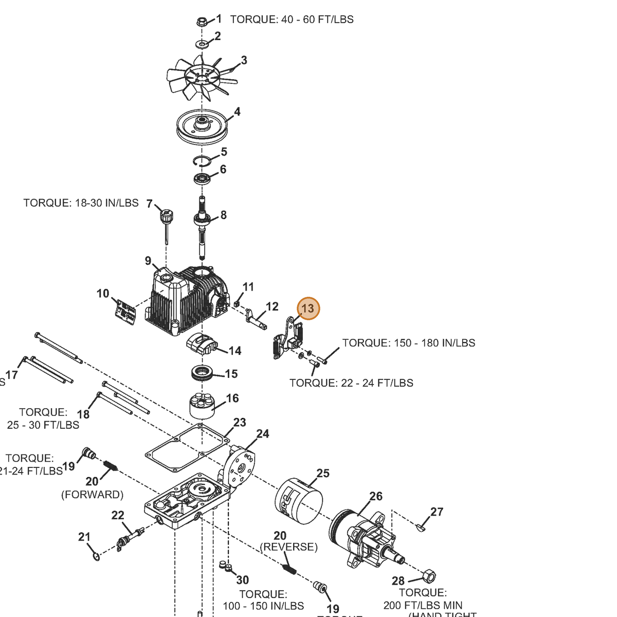 Grasshopper part 130623 — IPL diagram snippet (6x zoom, amber highlight)