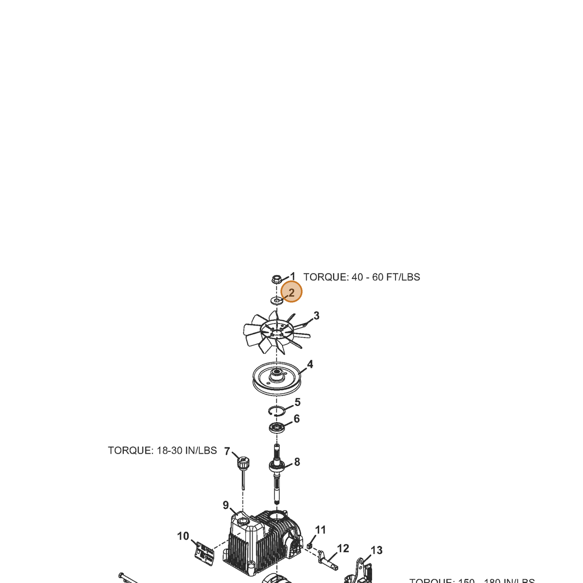 Grasshopper part 130633 — IPL diagram snippet (6x zoom, amber highlight)
