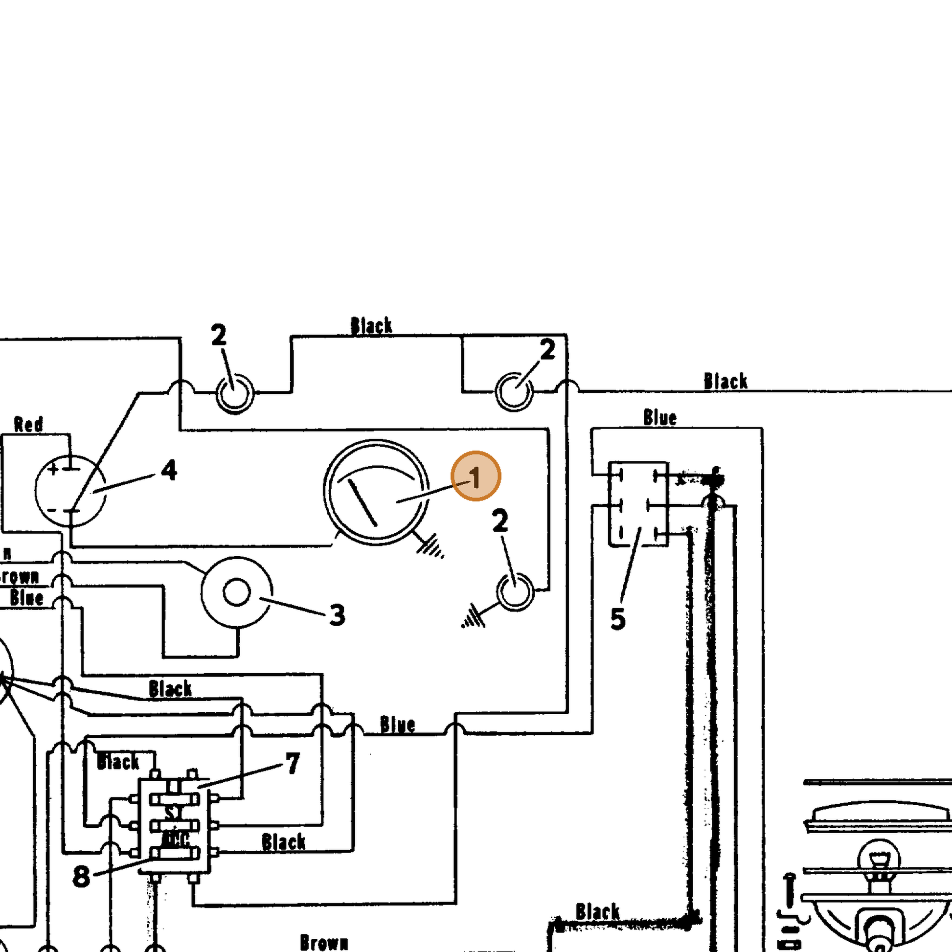 Grasshopper part 141152 — IPL diagram snippet (6x zoom, amber highlight)