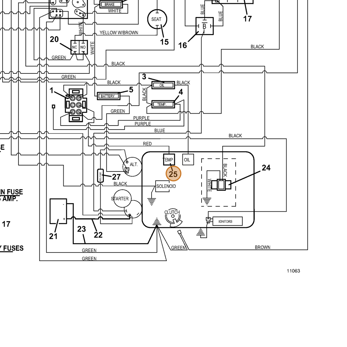 Grasshopper part 141224 — IPL diagram snippet (6x zoom, amber highlight)