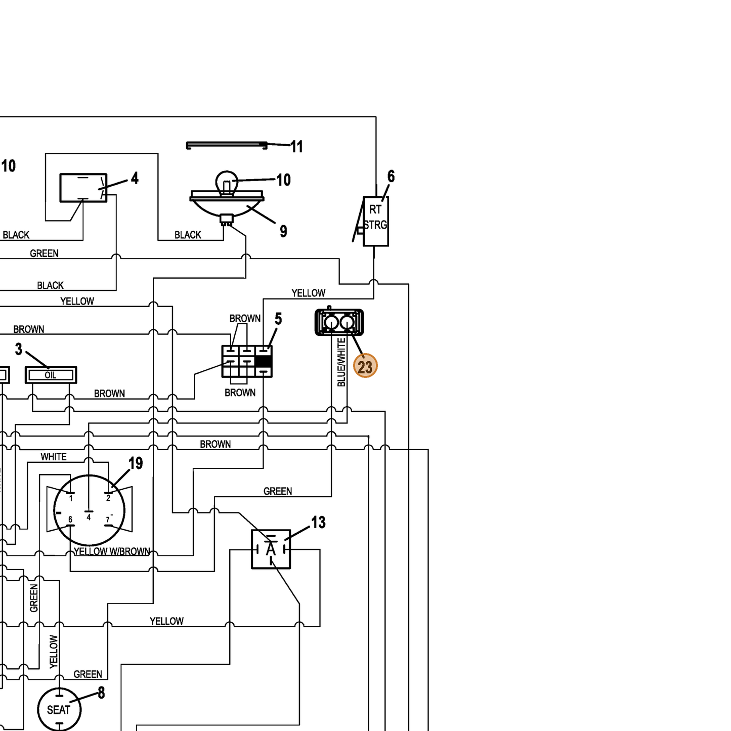 Grasshopper part 141235 — IPL diagram snippet (6x zoom, amber highlight)