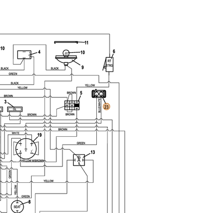 Grasshopper part 141235 — IPL diagram snippet (6x zoom, amber highlight)