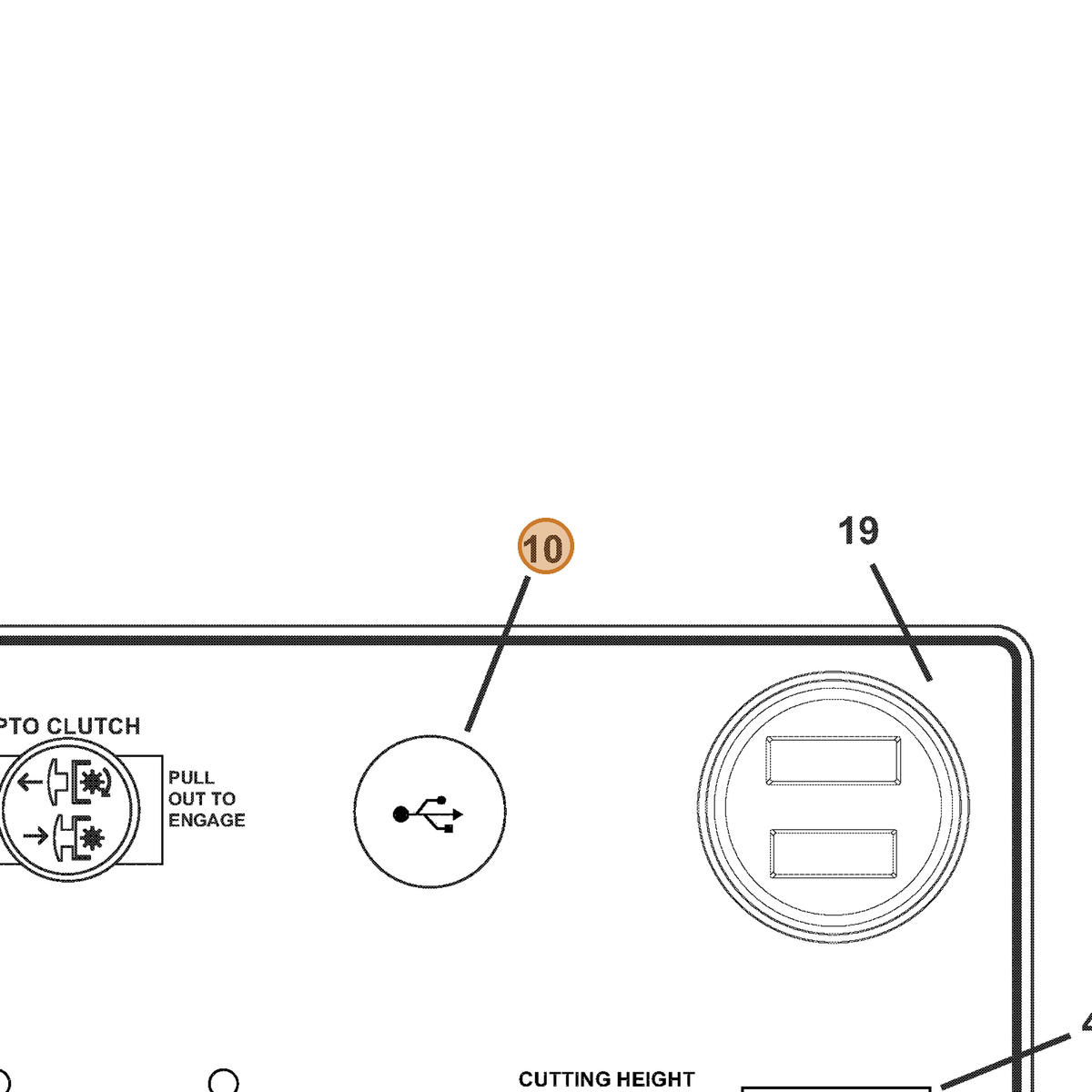 Grasshopper part 141629 — IPL diagram snippet (6x zoom, amber highlight)