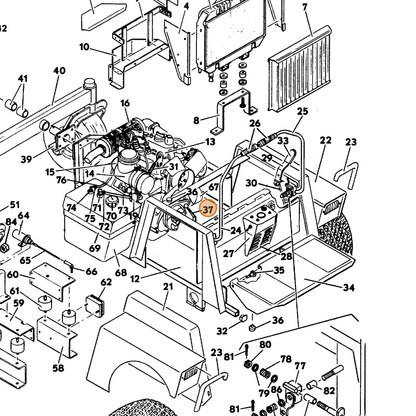 Grasshopper part 142295 — IPL diagram snippet (6x zoom, amber highlight)