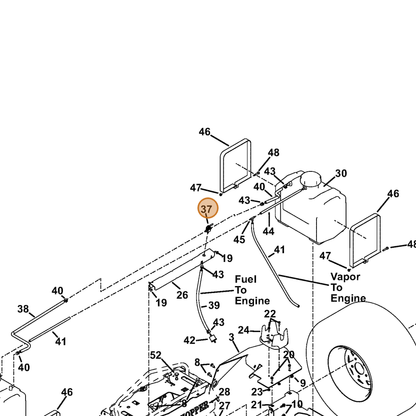 Grasshopper part 143641 — IPL diagram snippet (6x zoom, amber highlight)