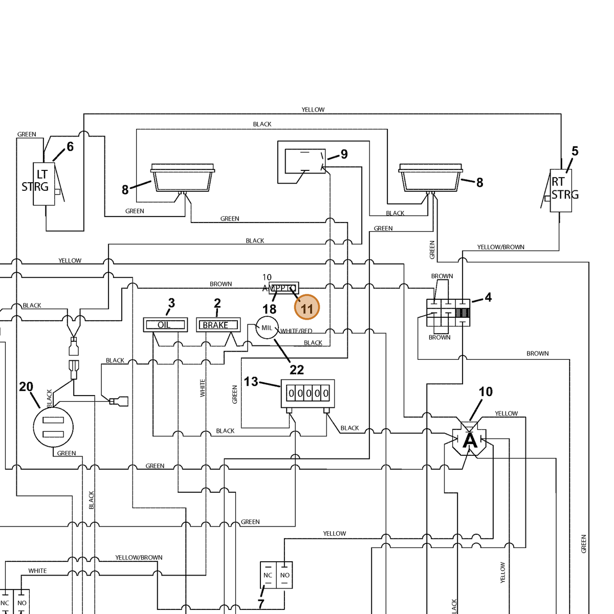 Grasshopper part 161644 — IPL diagram snippet (6x zoom, amber highlight)