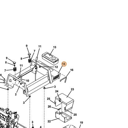 Grasshopper part 163199 — IPL diagram snippet (6x zoom, amber highlight)