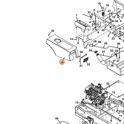 Grasshopper part 163422 — IPL diagram snippet (6x zoom, amber highlight)