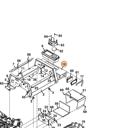 Grasshopper part 163481 — IPL diagram snippet (6x zoom, amber highlight)