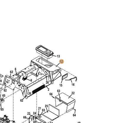 Grasshopper part 163785 — IPL diagram snippet (6x zoom, amber highlight)