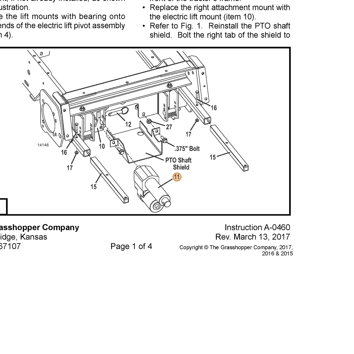 Grasshopper part 180022 — IPL diagram snippet (6x zoom, amber highlight)