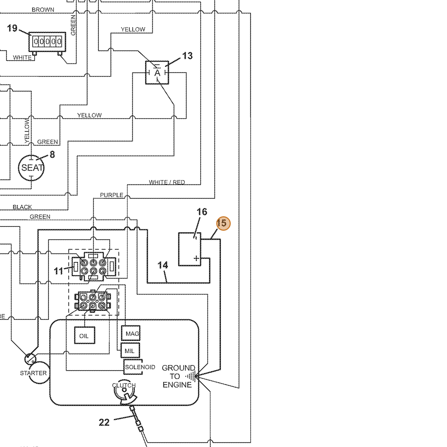 Grasshopper part 180277 — IPL diagram snippet (6x zoom, amber highlight)