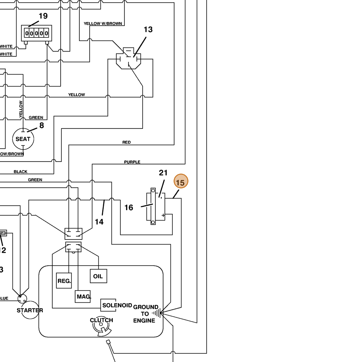 Grasshopper part 180280 — IPL diagram snippet (6x zoom, amber highlight)