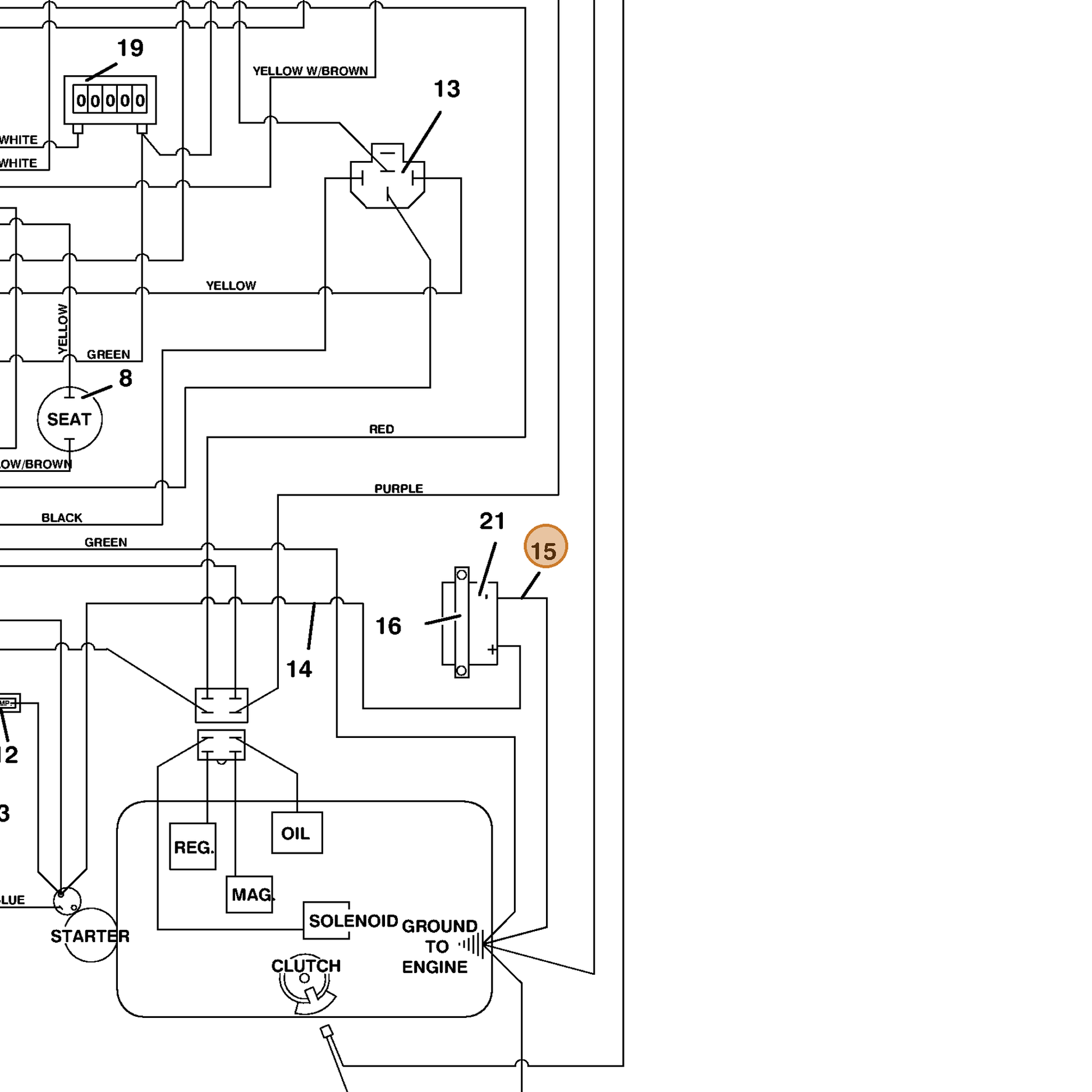 Grasshopper part 180280 — IPL diagram snippet (6x zoom, amber highlight)