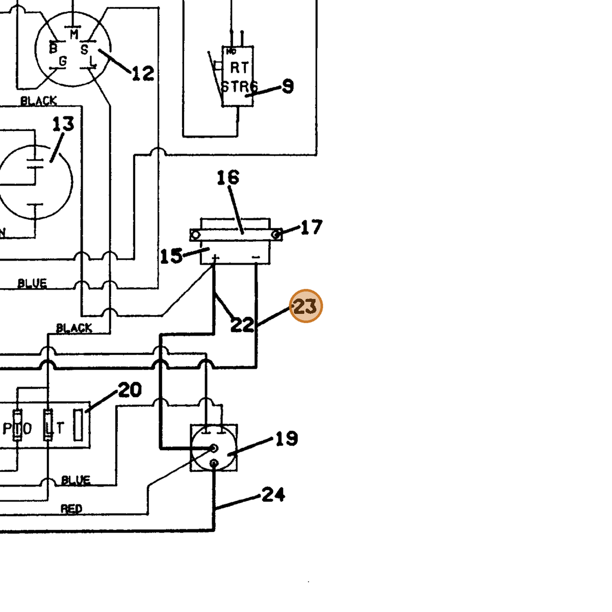 Grasshopper part 180291 — IPL diagram snippet (6x zoom, amber highlight)