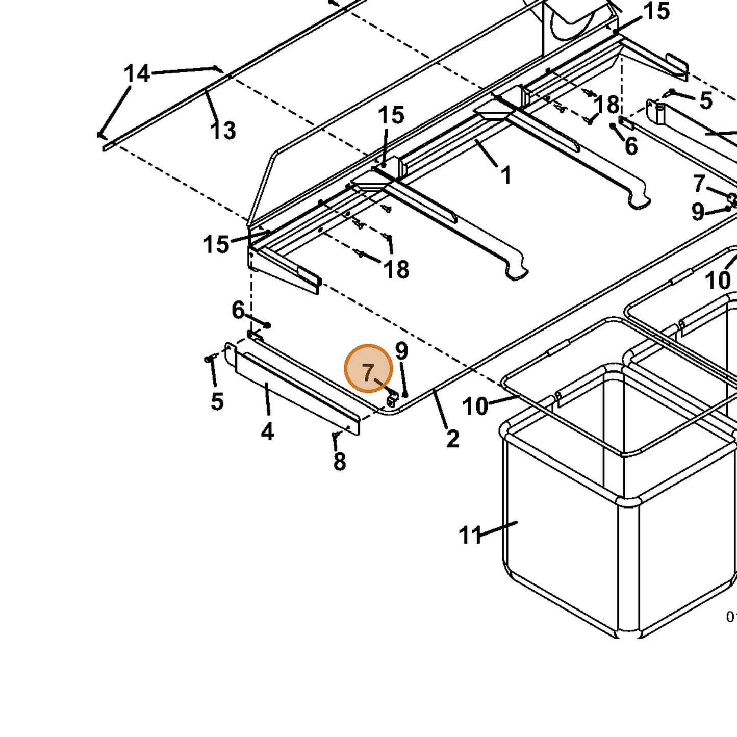 Grasshopper part 180630 — IPL diagram snippet (6x zoom, amber highlight)