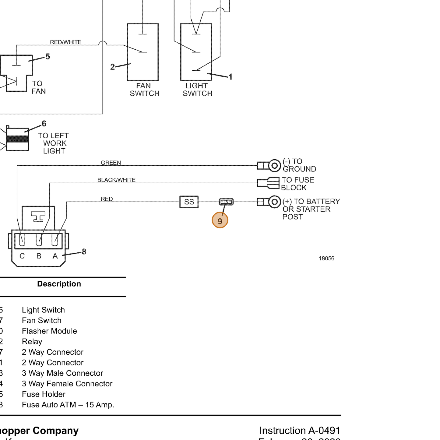 Grasshopper part 181453 — IPL diagram snippet (6x zoom, amber highlight)