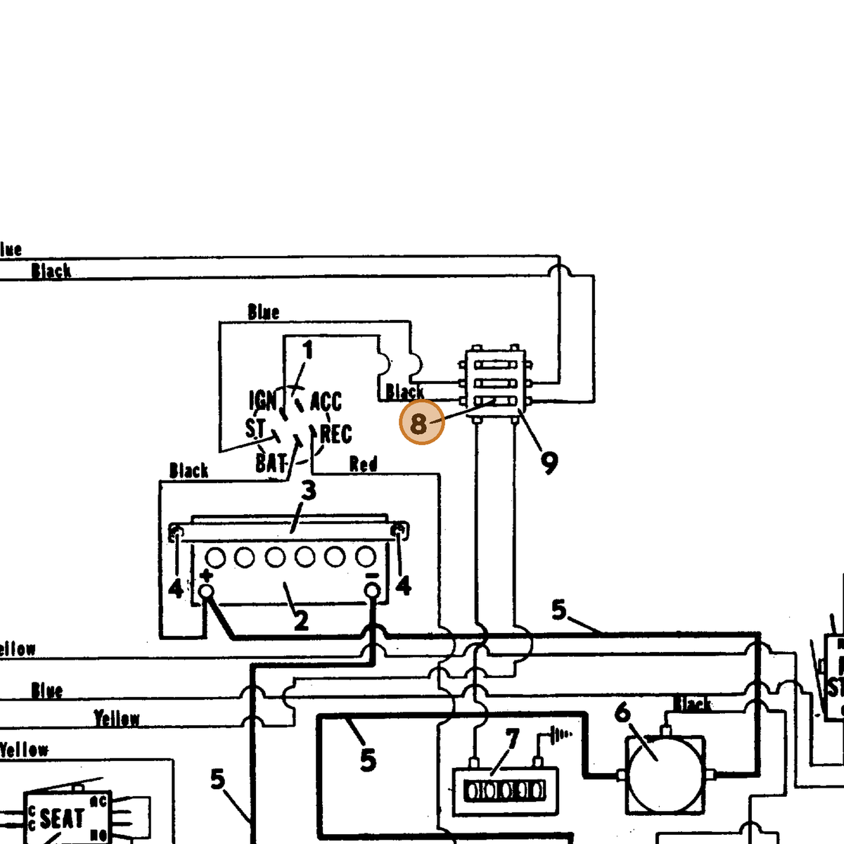 Grasshopper part 181575 — IPL diagram snippet (6x zoom, amber highlight)