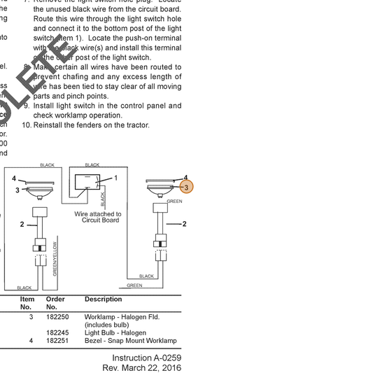 Grasshopper part 182245 — IPL diagram snippet (6x zoom, amber highlight)