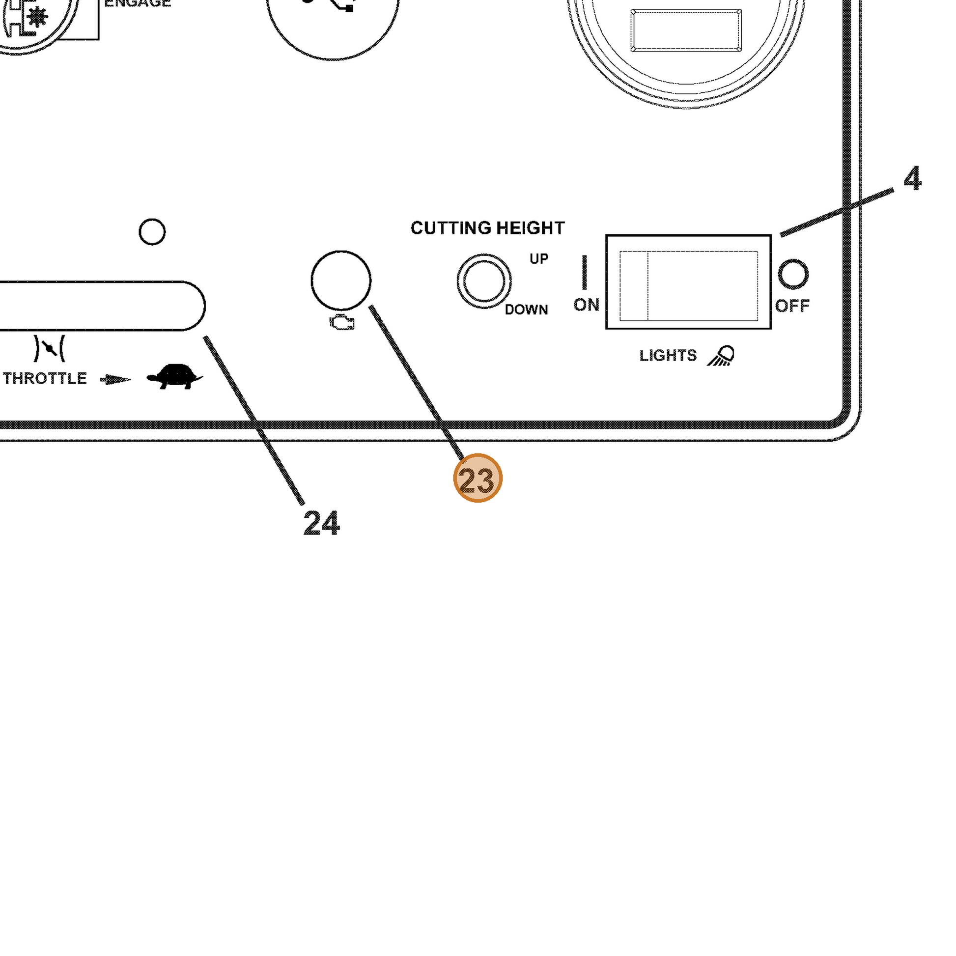 Grasshopper part 182322 — IPL diagram snippet (6x zoom, amber highlight)