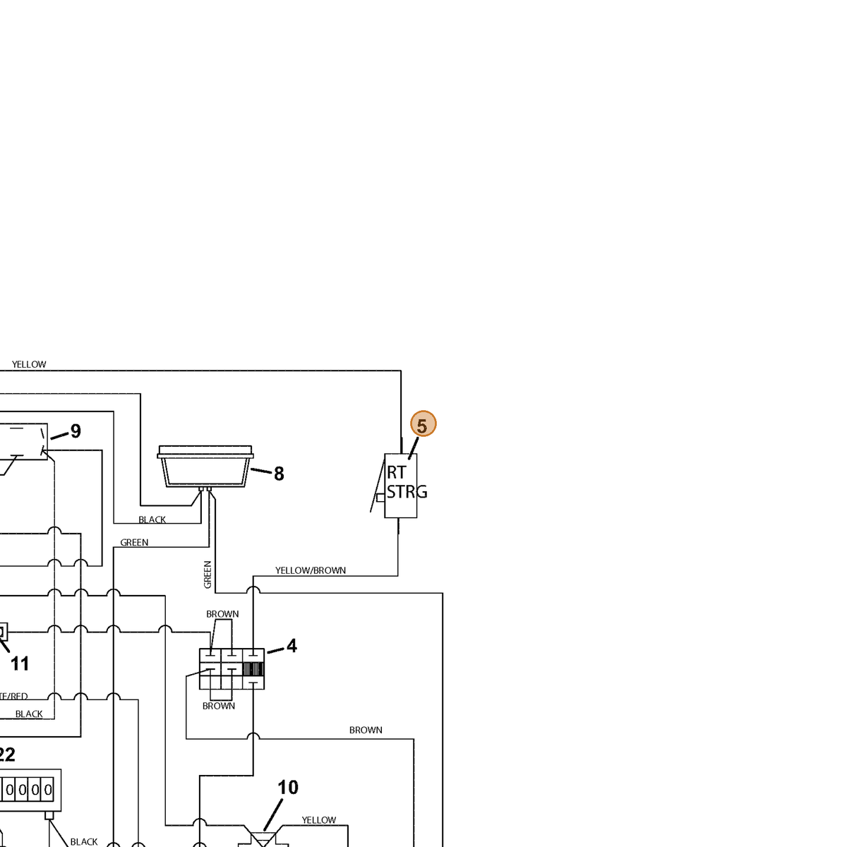 Grasshopper part 184183 — IPL diagram snippet (6x zoom, amber highlight)