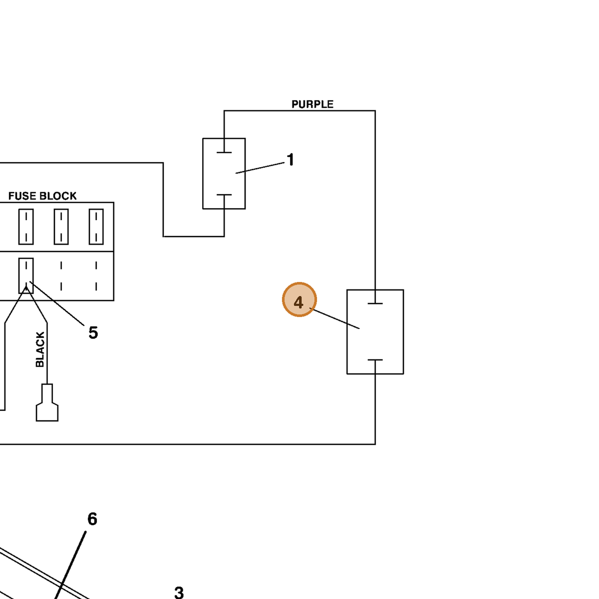 Grasshopper part 184940 — IPL diagram snippet (6x zoom, amber highlight)