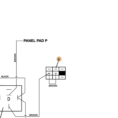 Grasshopper part 184942 — IPL diagram snippet (6x zoom, amber highlight)