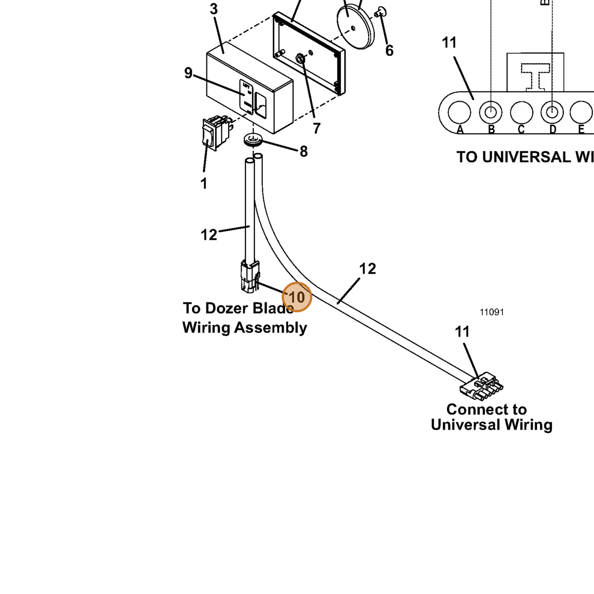 Grasshopper part 184977 — IPL diagram snippet (6x zoom, amber highlight)