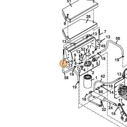 Grasshopper part 192109 — IPL diagram snippet (6x zoom, amber highlight)